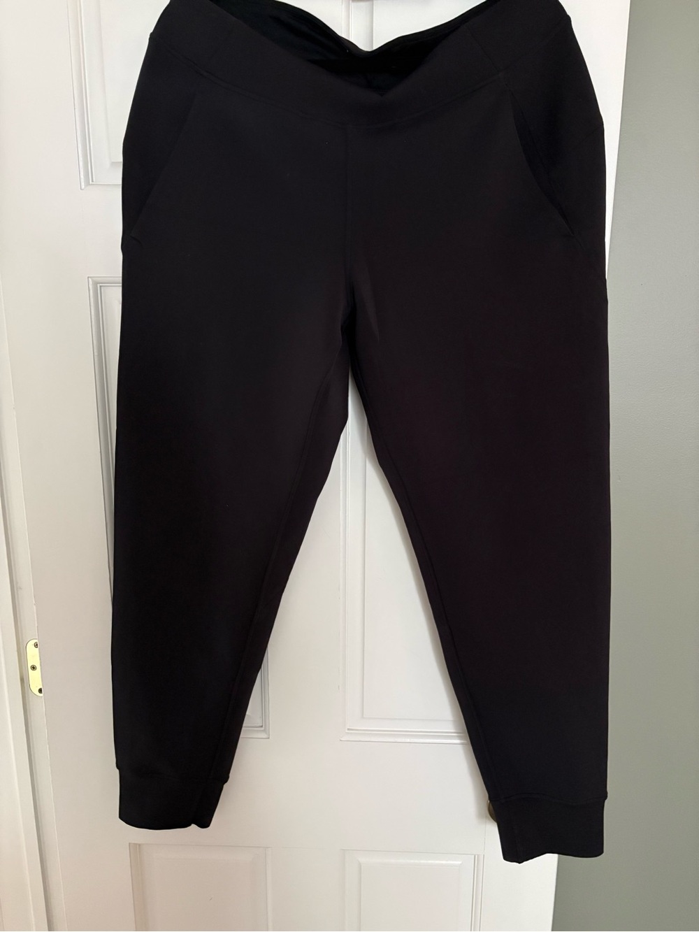 Black Cropped Jogger Pants